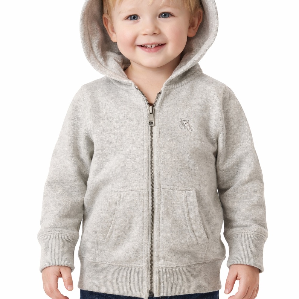 Burberry Kids Gray Zip-Up Hoodie
